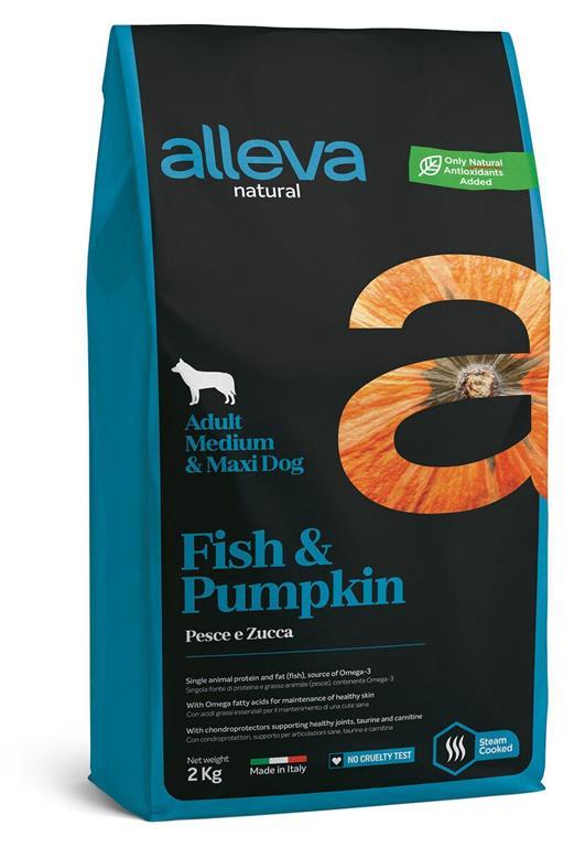 Alleva Natural ADULT med/maxi – RIBA & BUČA
