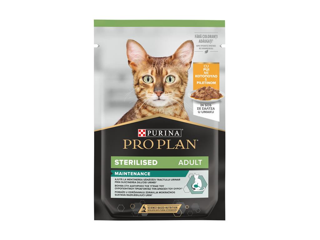 PRO PLAN Sterilized Adult, piščanec, 85g