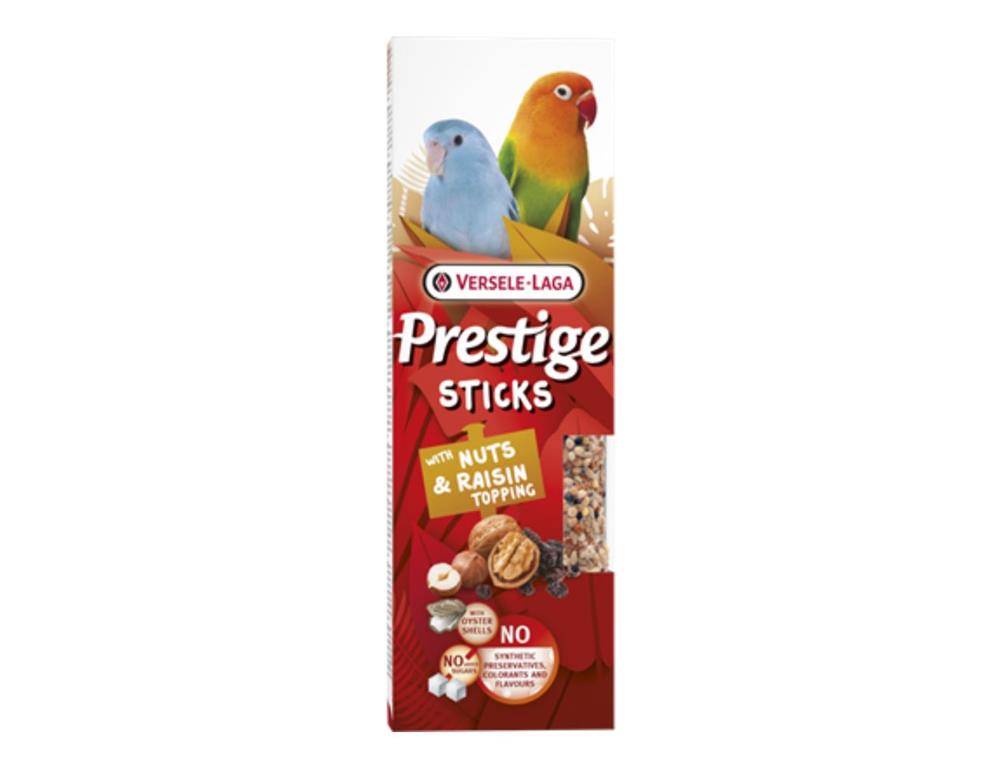 VL Prestige - Palčke za male papige z oreščki in rozinami, 60g